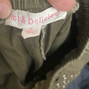 Hot & Delicious Khaki Studded Jogger Pants